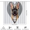 Adorable Dog Shower Curtain Featuring A French Bulldog In Heart Shape Perfect Home Decor Gift For Animal Lovers