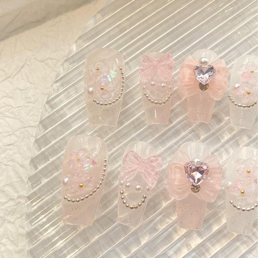 Sheer Fairy Nail Art Stickers: Wearable, Removable, Gentle False Nails