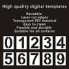 8 Inch Number Stencils 0 9 10 Piece Reusable Plastic Digit Templates for Painting Address Numbers Mailbox Signs Signage Projects