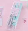 Hair Straightener and Curler 2 In 1 for Bangs - Compact Hair for Styling, Small Travel (Blue)