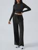 Pure Color Casual Pants For Women With Wide Leg Design For Autumn Winter Comfort