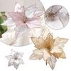 Dazzling Glitter Flower Hanging Xmas Decoration  30cm  Cloth+Plastic  Stunning Decor for Christmas Tree  Wedding