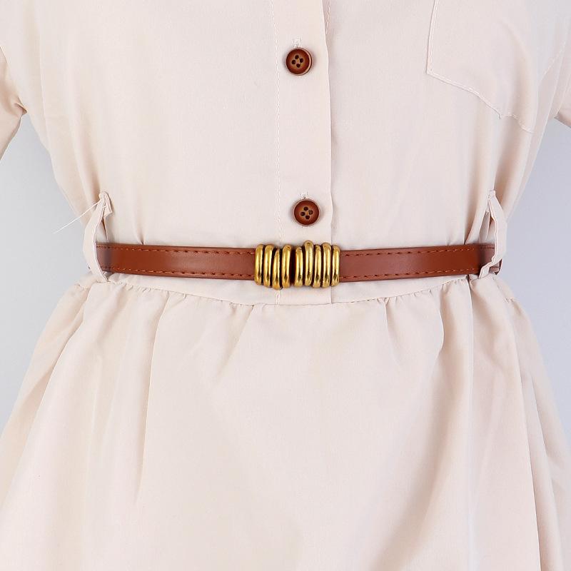 

Waist Chic Women Belt Pu Leather With Thread Coupling Design For Casual Dressing дубильна кора