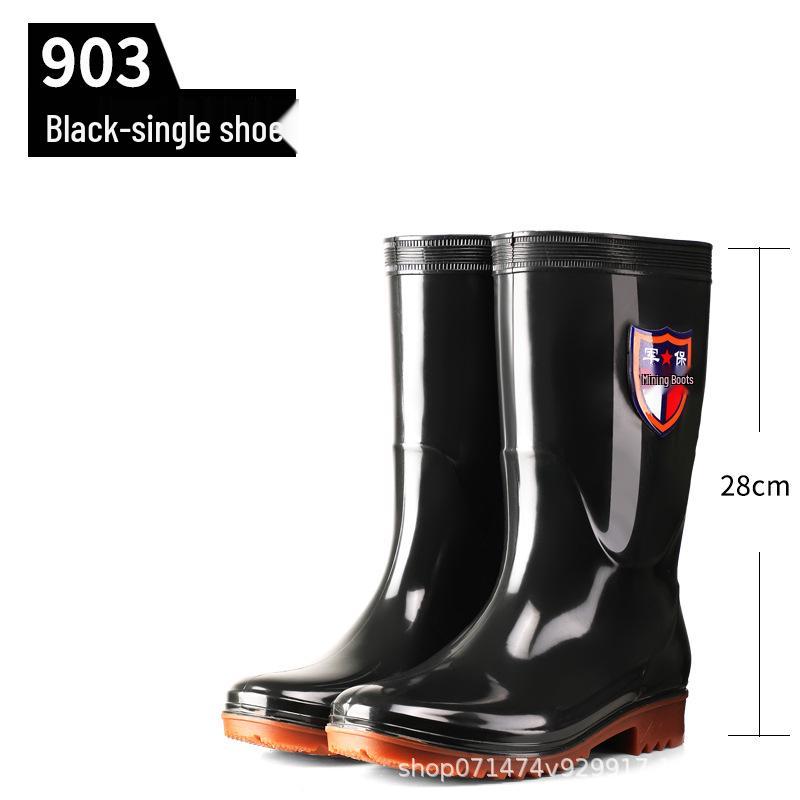 Men's Military Protection Non-Slip High-Top Water & Rain Rubber Shoes