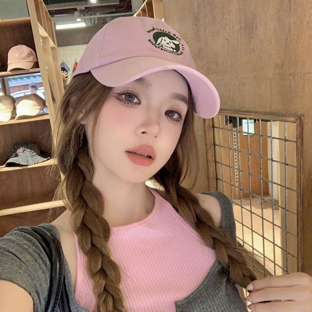 Korean Rabbit Baseball Cap Adjustable Teenagers Hat Retro Vintage Baseball Cap  Outdoor