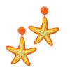 Beach Vintage Styles Starfish Earrings Portable Geometric Dangle Earrings for Trendy Women Party Fashion Accessories