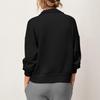 Damen Quarter-Zip Pullover Sweatshirt Lockerer Schnitt Lässig Einfach Langarm Leichtes Oberteil für den Alltag