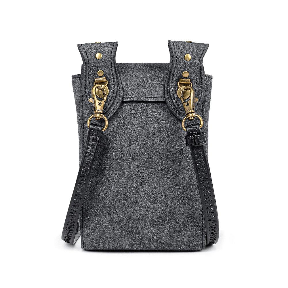 Neue Punk-Motorrad-Einschulter-Diagonal-Crossbody-Tasche MINI Mini Kontrastfarbe Kleine Quadratische Tasche