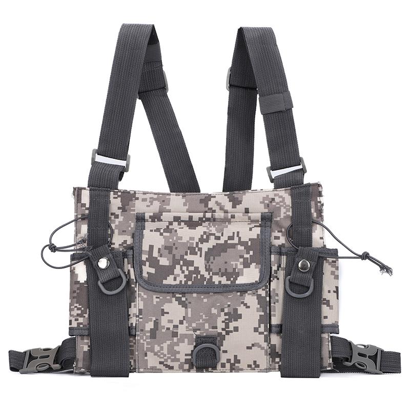 Chest Bag Waist Pack Men's Chest Pack Hip Hop Streetwear Tactical Vest Bag For Men Durable Canvas Man Shoulder Bag For Men Bolsa