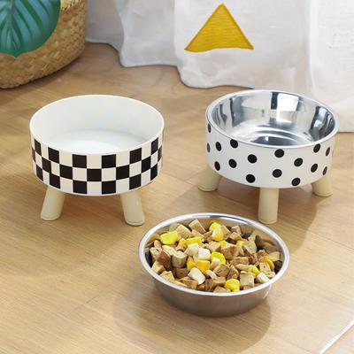 Elevated Cat Food Bowl Stainless Steel Raised Cat Food Bowls With Detachable Legs Anti-Slip Pet Dishes For Indoor Kitten Dogs