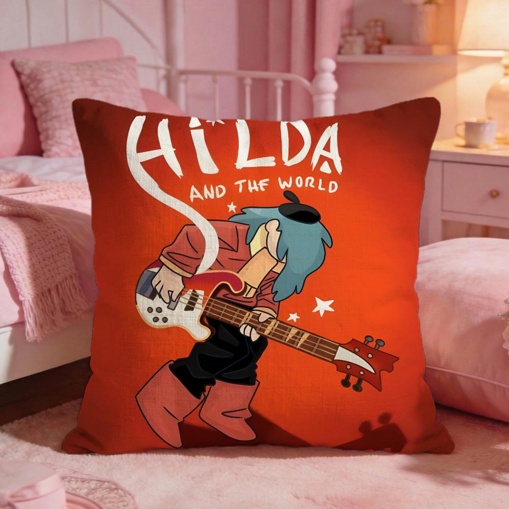HHildas Classic Anime Cushion Cover Premium Comfort Reversible Pillow Cove Two In One Design For Any Room Car Interior