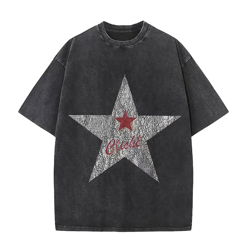 Vintage Washed MGK Machine Gun Kelly Album 2026 New T Shirts Men's Gothic Hip Hop Oversized T-shirt Pure Cotton Tees Streetwear