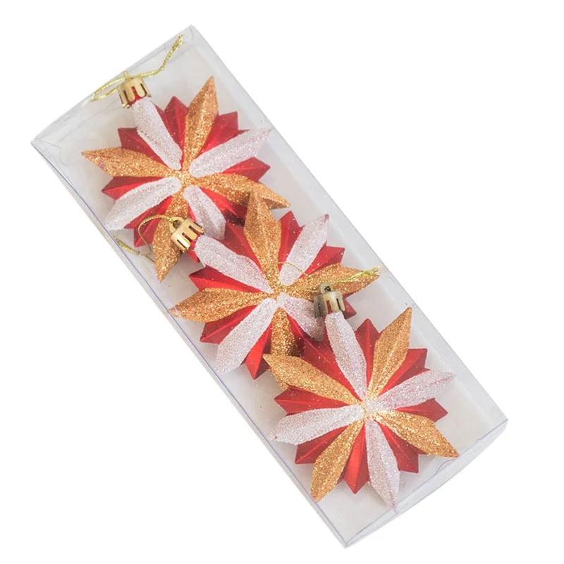 

3 шт. Деревянная пятиконечная звезда Рождественский домашний декор Венки Рождественское подвесное украшение Товары для вечеринок Декор для вечеринки Свадебный декор красный