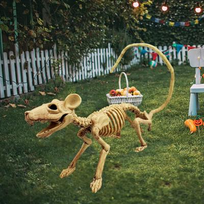 Squelette de souris d'halloween, ornement effrayant et réaliste, os de squelette d'animal pour décoration de fête
