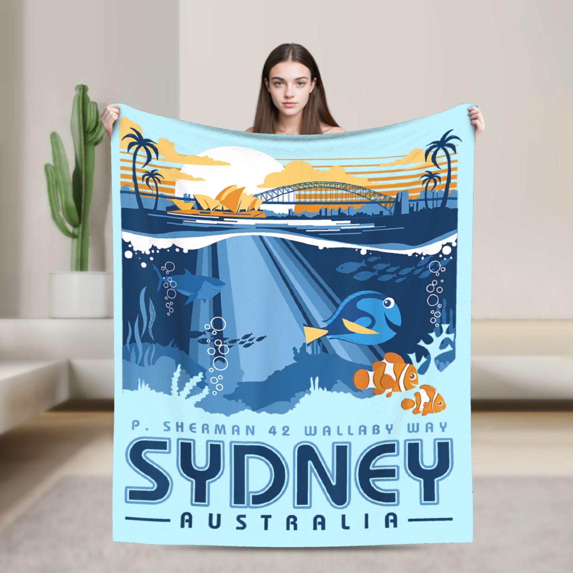 

Finding Nemo Dory Life Is Wave Retro Blanket Flannel Awesome Soft Throw Blankets for Chair Covering Sofa Autumn/Winter Outdoor 30x40in