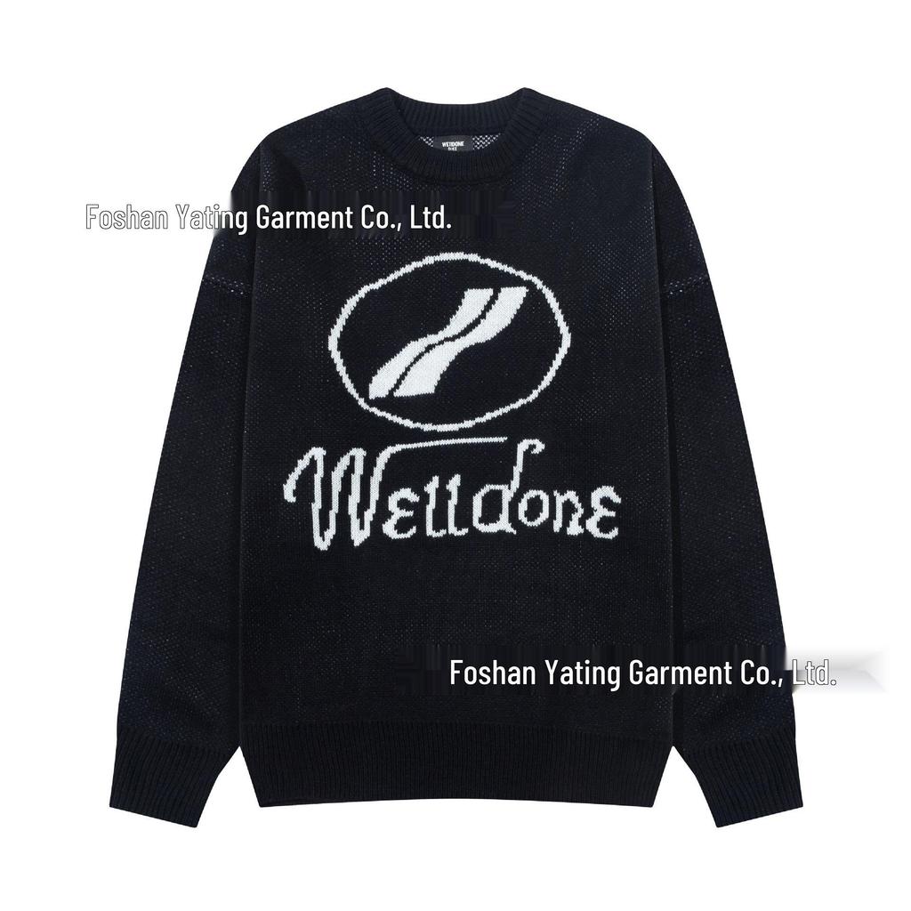 25th Anniversary Logo Embroidered Wool Knit Zip-Up Hoodie Sweater