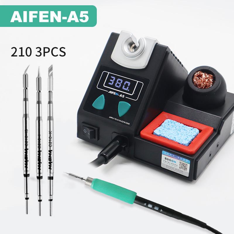 Aifeng A5 Soldering Station 2023 - 2-Sec Tin Melt, Instant Heat, Auto Sleep Electric Soldering Iron 210.