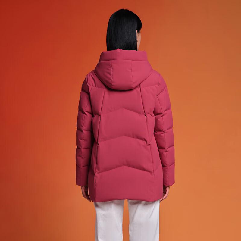 Tanboer Damen Kapuzen-Mittellange Lockere Entendaunenjacke TD236506