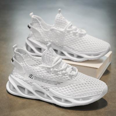 Men's Shoes Summer Breathable Thin Mesh Fly-woven Mesh Shoes Men's Mesh Casual Sports Light Work Fashion Trendy Shoes