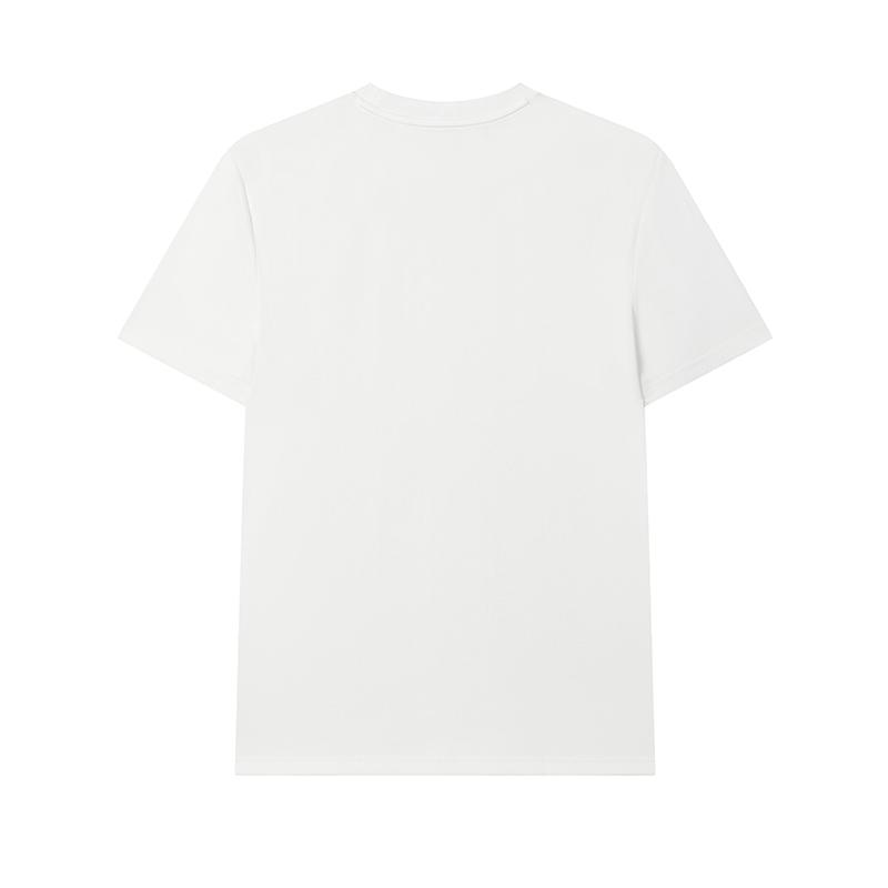 Fila Heritage Series Casual Simple Versatile Knitted Short Sleeve T-Shirt Men Tops Cloud-Mushroom-White F11M528118F-WT