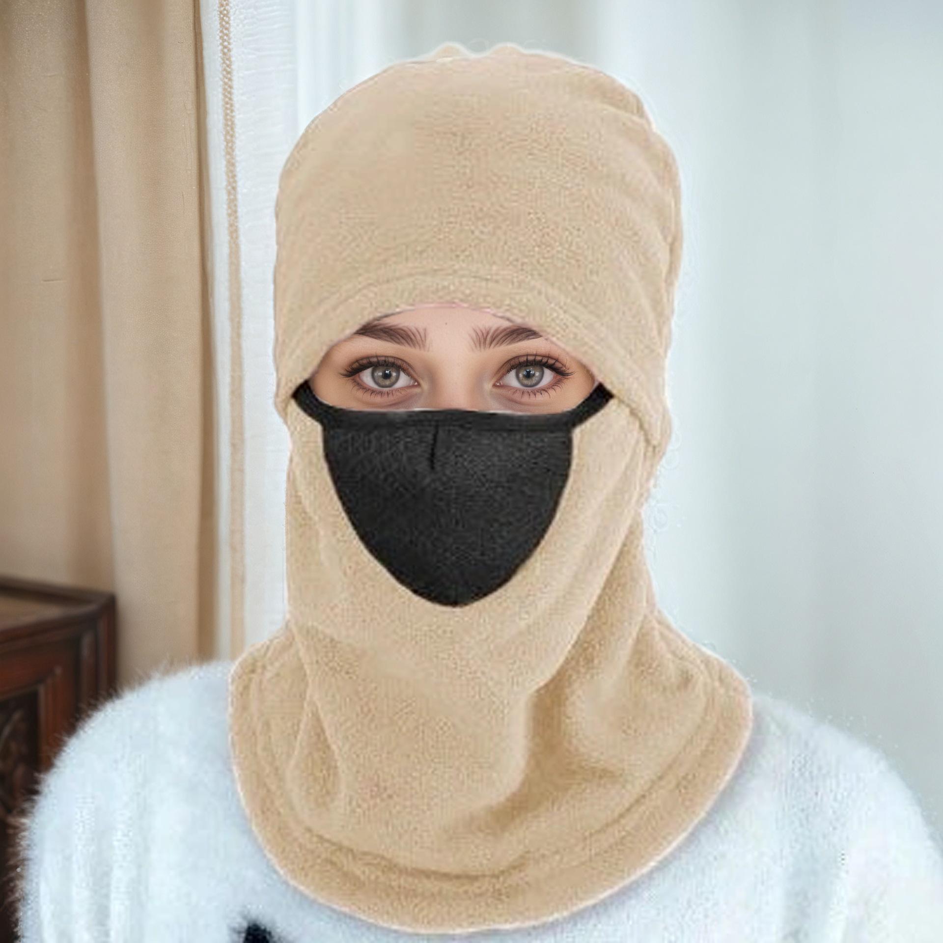 

New G Logo Integrated Cycling Snood Hat - Warm, Velvet-Enhanced, Thick Ear Protection, Various Styles One Size