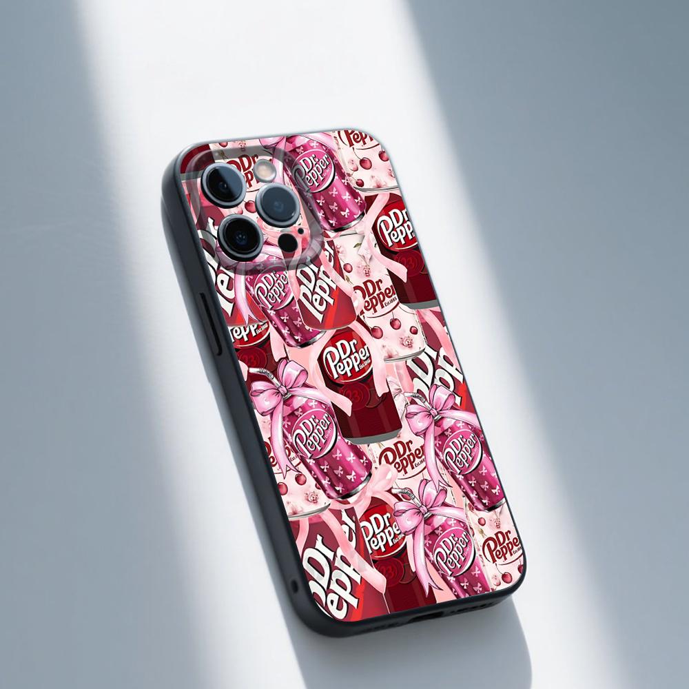 

Fshion Dr-P-Peppers Drink Phone Case For iPhone 16,15,14,13,12,11,Pro,Max,Plus,X,XS,SE,E,Mini,Soft Silicone Black Case iPhone16