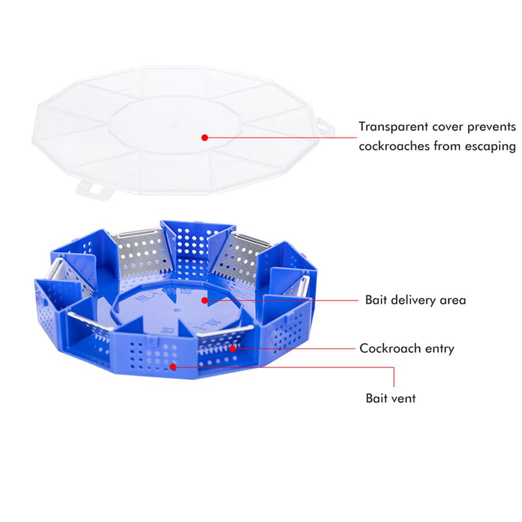 Cockroach Trap Box Insect Catching Case Tool Small Size Rooms Kitchen Cockroaches Catcher Trapping Container Bugs Catch Devices
