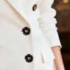 Petal rhinestone cufflinks Button Covers Flower Shaped Button Cover Cufflinks for Women for Sewing Jeans Dress Fabric Blouse