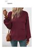 Multi-Color European & American Style Loose Long Sleeve Solid Color Autumn Sweater for Women
