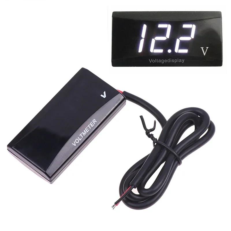 Digital Voltmeter 12V LED Display Voltage Meter Tester with Reverse Polarity Protection for Car Motorcycle Universal