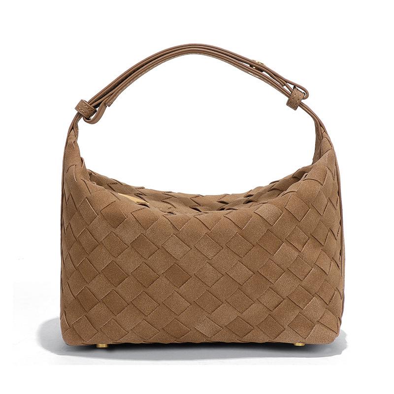 2025 Frosted Hand-Woven Mini Diamond Pattern Crossbody & Shoulder Handbag for Women