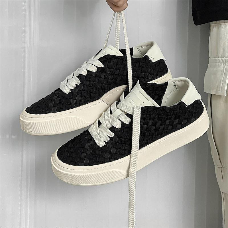 Fashionable Breathable Board Shoes,  New Four Season Canvas Shoes, Thick Sole Height Increasing Versatile Shoes For Couples