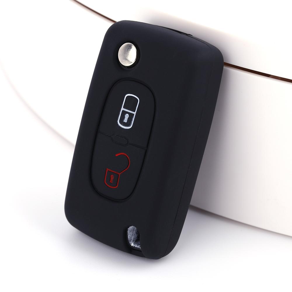 Silicone Car Key Cover for Peugeot 308 306 307 207 807 Citroen C2 C3 C5 C-Crosser C4 Picasso