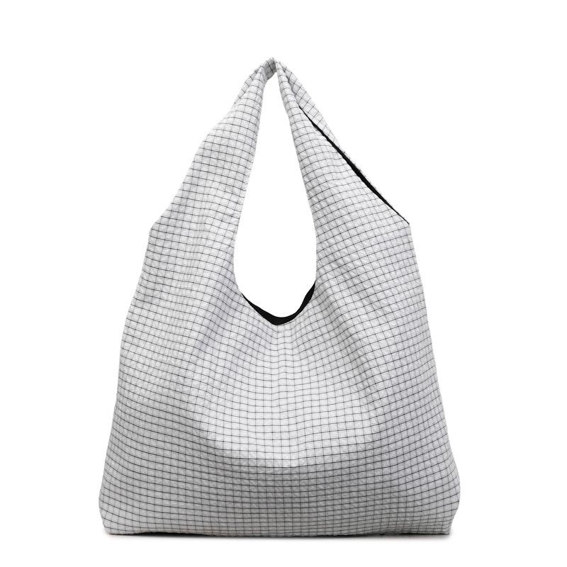 Spring New College Style Light Plaid Large-capacity Shoulder Bag Korean Versatile Casual Portable Tote Bag