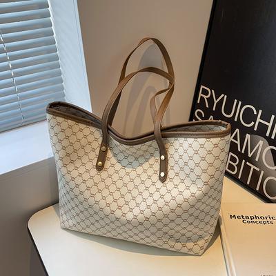 Pendler zur Arbeit Retro-Tasche mit großer Kapazität Damen neue Tragetasche mit Buchstabenaufdruck 2025 Sommer Mode Achseltasche