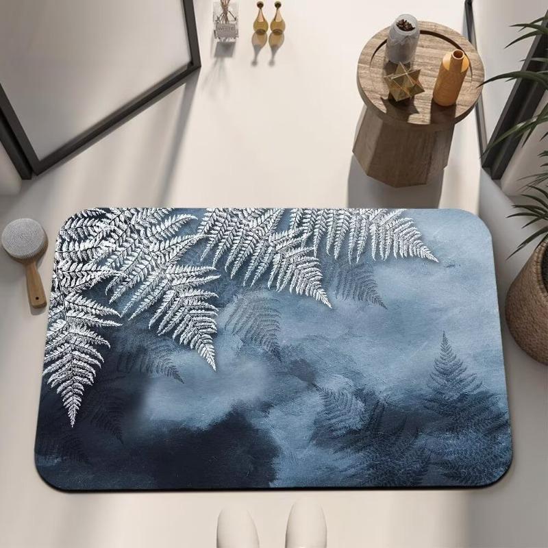 Bathroom floor mat, toilet, toilet door,soft diatom mud, super absorbent quick-drying foot pad,non-slip and anti-drop household