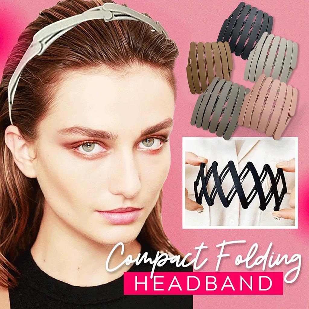 1PC Telescopic Headband Portable Folding Hairpin Women Magic Headband Hair Hole With Tooth Non-slip Hair Claw Hair Accessories