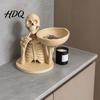 Festival Atmosphere Prop 3D Printed Skeleton Storage Tray Decorative Skull Desktop Organizer for Keys Jewelry Display Dish and Jewelry Unique Gothic
