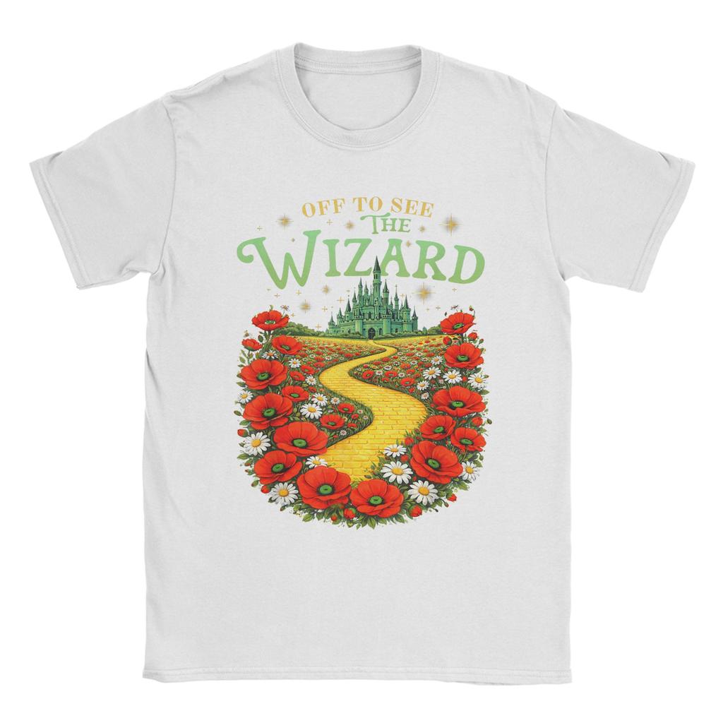 Yellow Brick Road Tee Wicked Off To See Wizard T Shirt Summer Leisure T Shirts Unisexs Cotton ONeck Oversize Tees Short Sleeves
