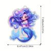 Charming Unique Acrylic Mermaid Car Pendant For Vibrant Decor Interior