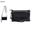 Sac à main pour femme Pochette de jour Portefeuille pour cartes Mode Cuir véritable Sac bandoulière pour femme Porte-monnaie Alligator Sac d'épaule pour soirée Qualité
