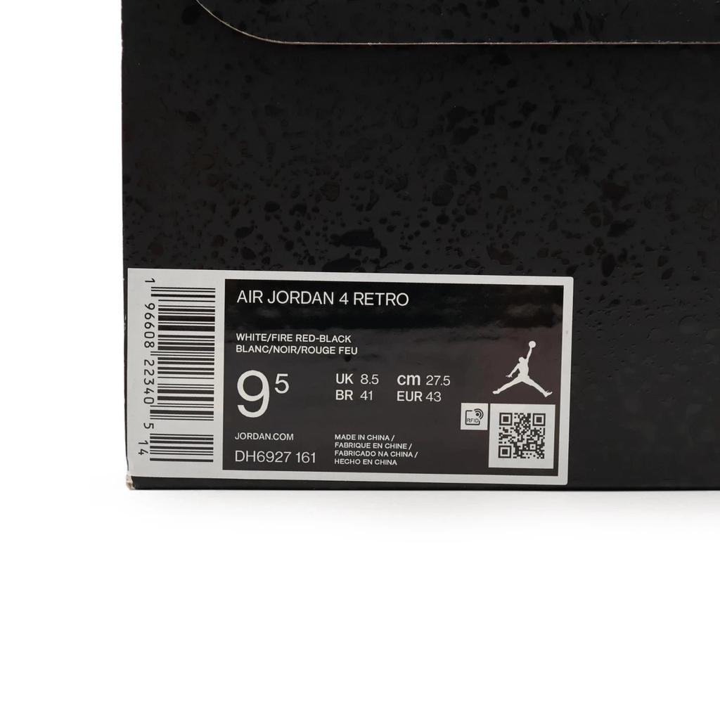 DH6927-161 Nike Air Jordan 4 Retro Red Cement Fire Black Neutral Grey (Men's)