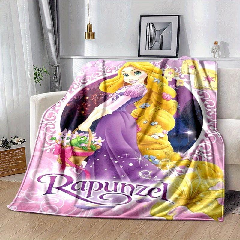 1pc Rapunzel Printing Blanket - Soft, All-Season Throw for Living Room, Bedroom,Personalized Gift with Adorable Cartoon Design