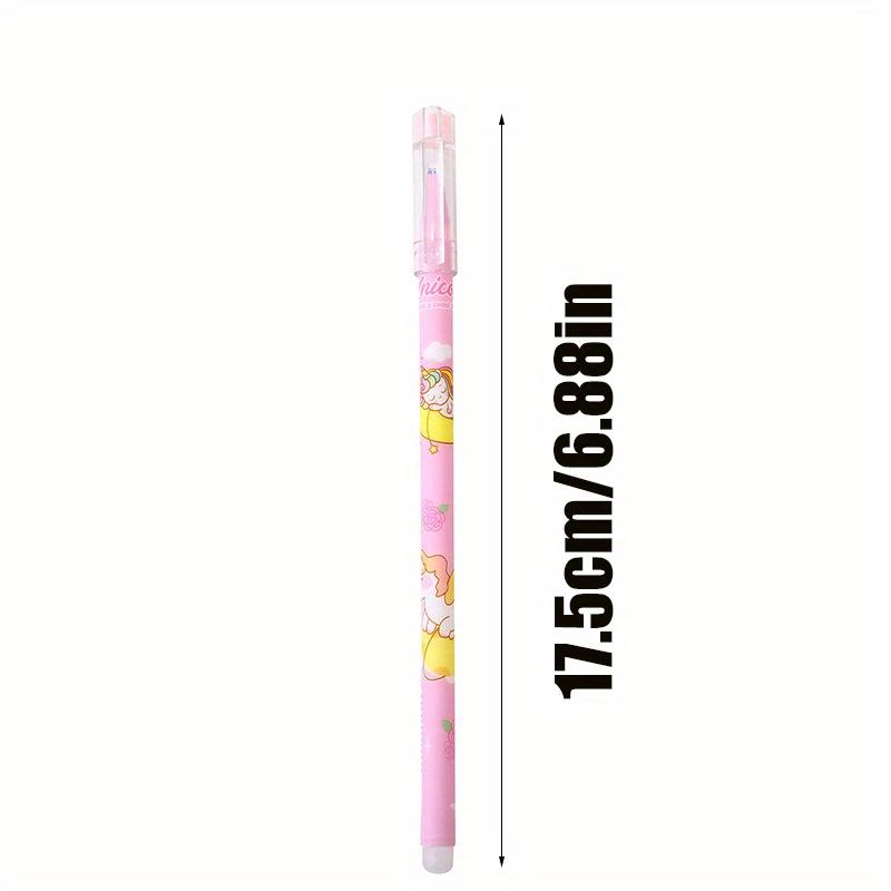 Back To School Season 144Pcs 0.5mm Cartoon Fantastic Unicorn Design Straight Pole Black Neutral Pen, Perfect for School Prize Pen Stationery, Office S