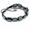 Magnetic Hematite Bracelet, Shamballa Double Cuboids