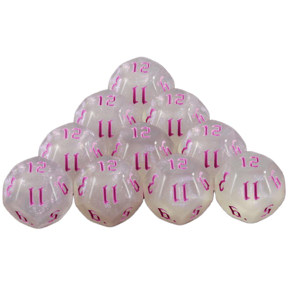 Polyhedral Dice Set 10pcs D12 DND Dice for RPG Party, Family Table Board, Role Playing Game