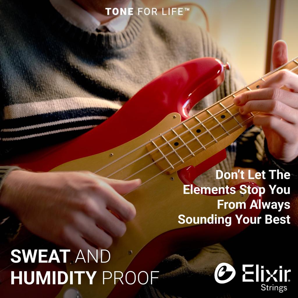 Elixir NANOWEB Light Acoustic Bass Strings, .045-.100, #14502 (Official Japanese Product)