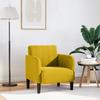 Armchair with Armrests Yellow 54 Cm Velvet