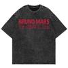 100% Cotone Lavaggio Vintage Bruno Mars The Romantic Tour 2026 Maglietta Moda Uomo_Donna Retro Oversize Ampia Maglietta Lavaggio Acido