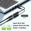 Cavo CY, jack DC 7,9X5,4 mm, ingresso USB-C, alimentatore di tipo C, cavo di ricarica da 100 W, computer portatile, telefono, PD9V 5V 20V